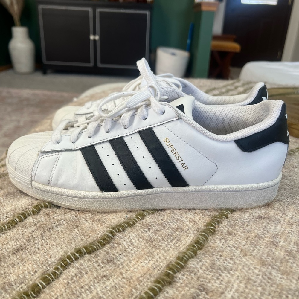 Adidas Superstar White with Black Stripes